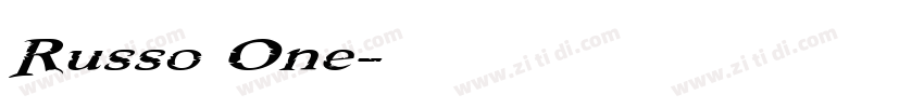 Russo One字体转换